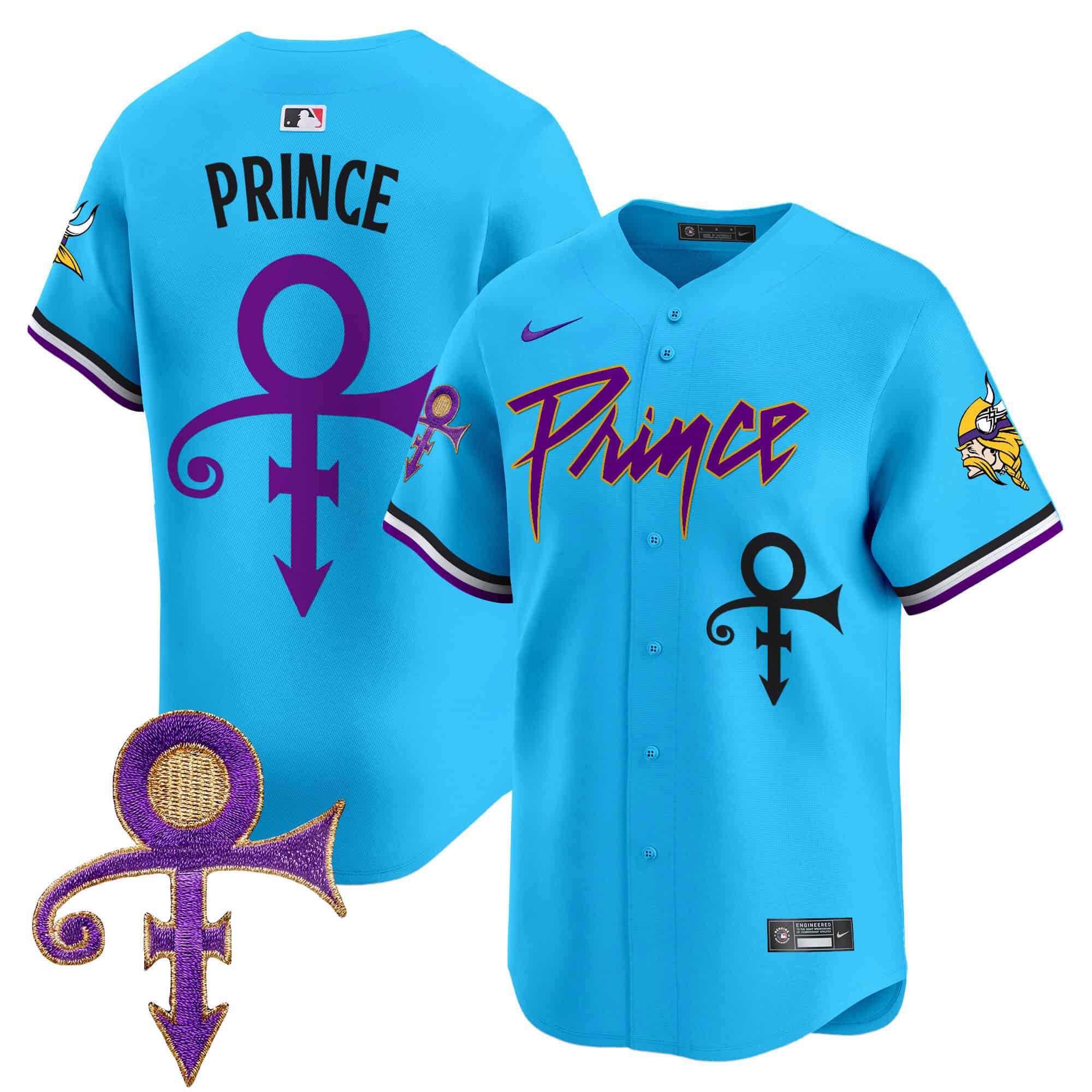 Men Minnesota Vikings Blank Light Blue 2024 Nike Prince Patch Vapor Premier Limited NFL Jersey